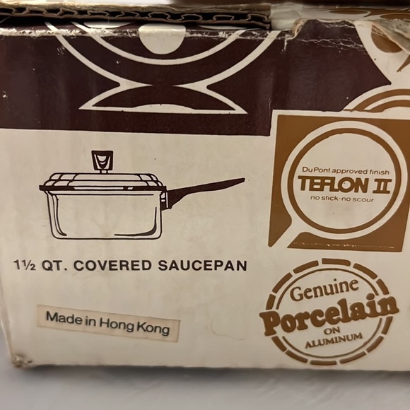 Ekco Eterna Country Garden Teflon Covered Sauce Pan NOS in box - Picture 9 of 11
